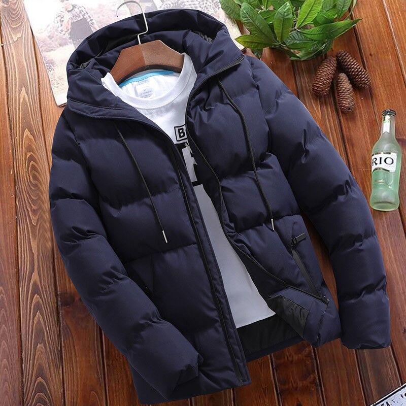 Men's 2026  Winter New Cotton-Padded Jacket, Short Thickened Puffer Jacket for Young Men, Men's Hooded Cotton Coat