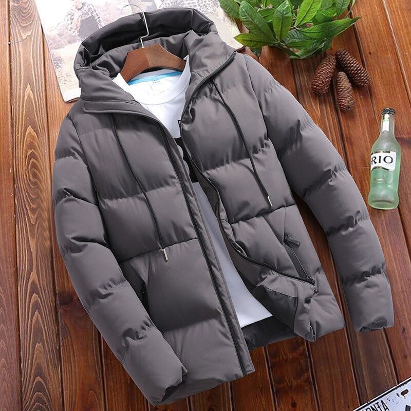 Men's 2026  Winter New Cotton-Padded Jacket, Short Thickened Puffer Jacket for Young Men, Men's Hooded Cotton Coat