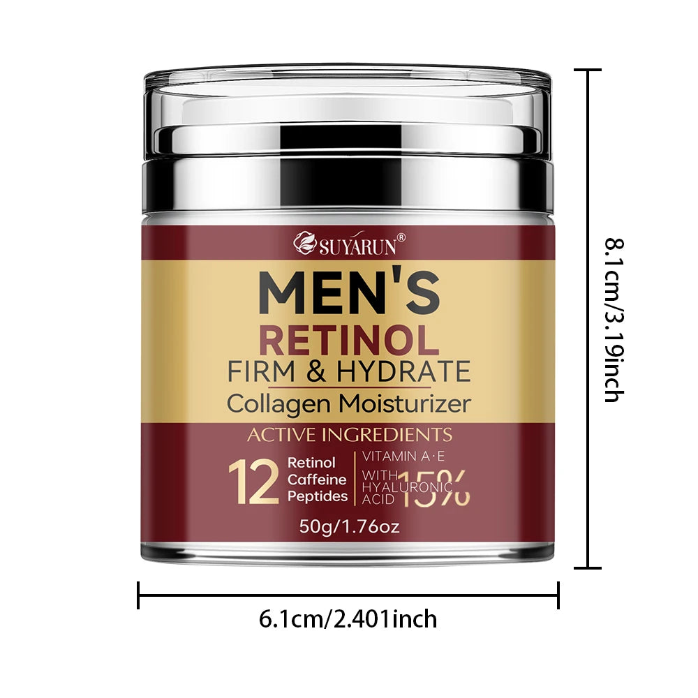 Crème Visage Homme au Rétinol & Collagène – Anti-Âge, Hydratation Intense et Raffermissement | JENORAX