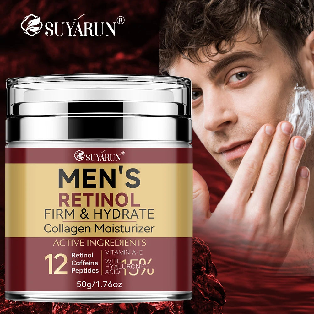 Crème Visage Homme au Rétinol & Collagène – Anti-Âge, Hydratation Intense et Raffermissement | JENORAX