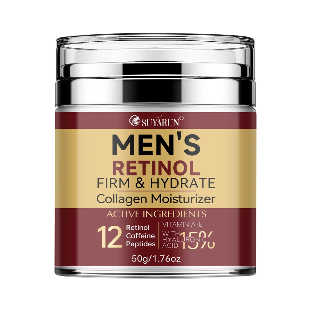 Crème Visage Homme au Rétinol & Collagène – Anti-Âge, Hydratation Intense et Raffermissement | JENORAX