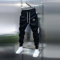 Trendy Men's New Embroidered Splicing Legged Casual Pants, Versatile, Stainproof, Solid Color Sports Pants, Elastic, Harun Stret