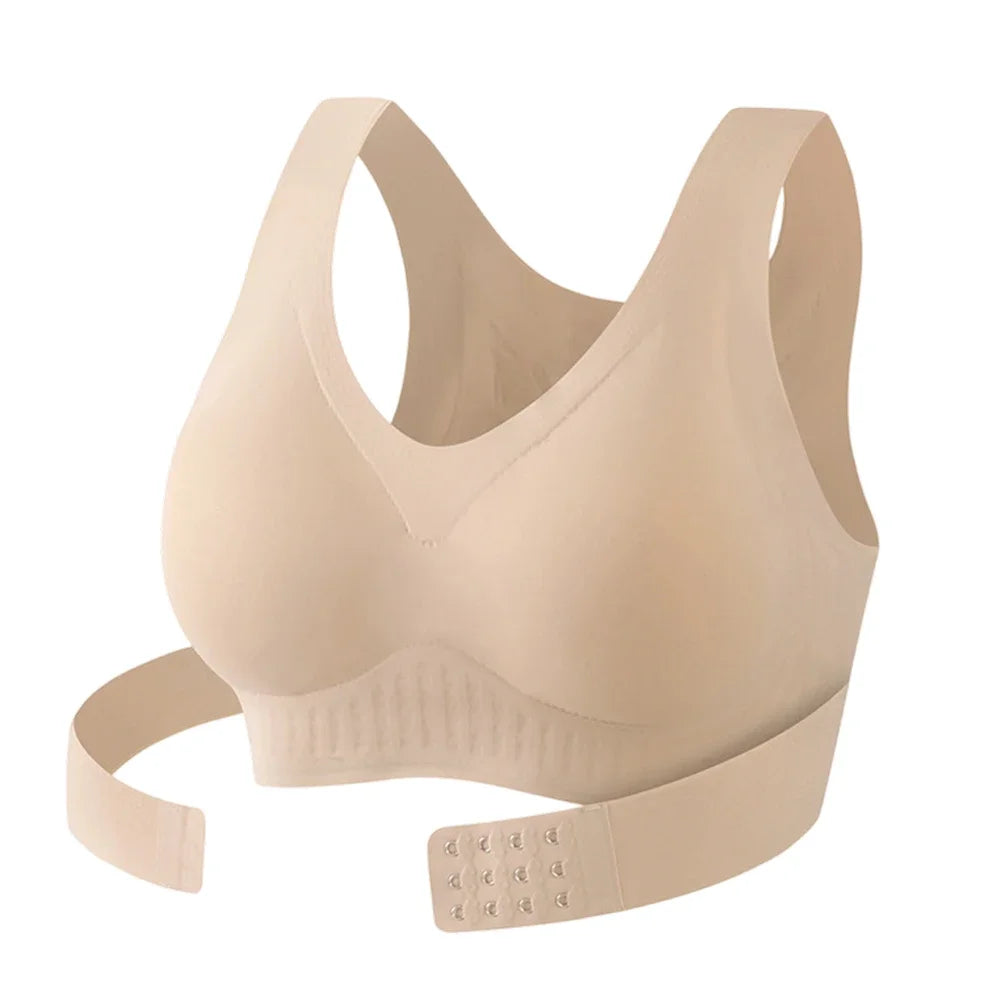 Posture Corrector Bra Back Support Front Closure Underwear for Women Supportive Bras without Underwire