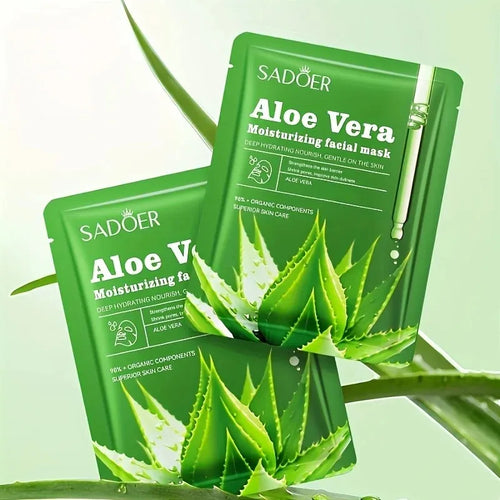 JENORAX Beauty – Aloe Vera Hydrating Facial Sheet Mask (6-Pack)