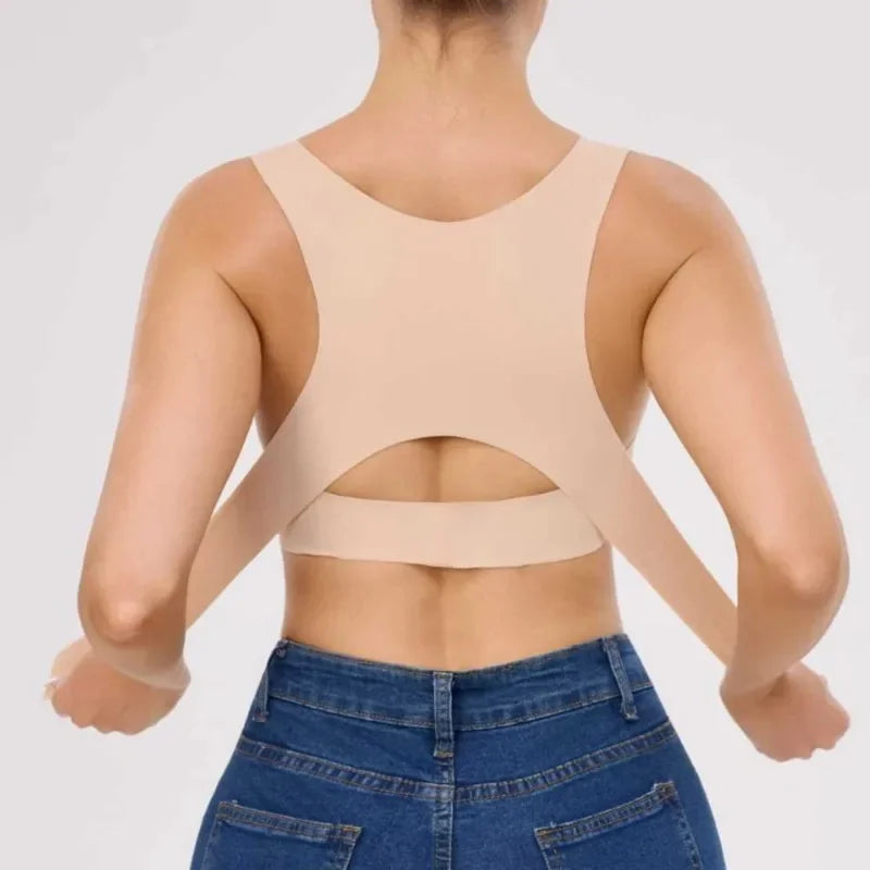 Posture Corrector Bra Back Support Front Closure Underwear for Women Supportive Bras without Underwire